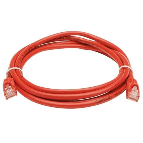 Steren 308-603RD 3' Ft CAT5e Patch Cord Cable RED Ethernet 350MHz Snagless UTP 350 MHz Molded Booted 24 AWG Copper RJ45 Network 24 AWG Copper Stranded Male to Male Enhanced Category 5e