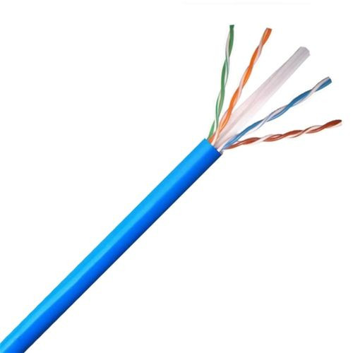 Eagle 250 Ft CAT6 Cable Blue 550 MHz Solid 23 AWG Copper CMR Ethernet Certified Riser 4 Twisted Pair UL Listed PVC Jacket Category 6 Computer Data Transfer Phone Signal Line