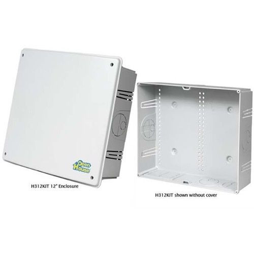 Open House H312KIT 12" Inch Enclosure 12 High 19 Grid Structured Wiring Plastic Box Includes Cover Face Plate Fit Into Standard Stud Home Video Hub Master Junction Box for Home AV Distribution Systems