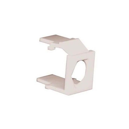Eagle Keystone Insert F Type Almond Blank Connector Wall Plate Module A/V QuickPort Thru Port Snap-In Coaxial Cable TV Wire Run, Finished Opening Plug