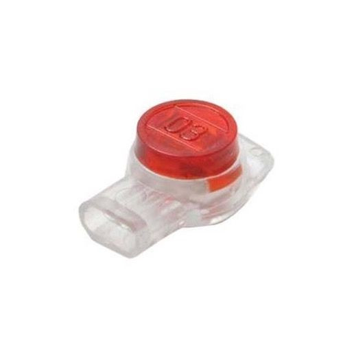 Steren 300-072 UR-3 Splice Butt Connector Red Port 3 Wire 1 DC Insulation Displacement 3M Type Telephone Crimp 19-26 AWG UG Modular Data Squeeze Connectors, Sold as Single