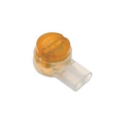 Steren 300-071 UY Connector Yellow 2 Wire Butt IDC Splice Telephone Gel-Filled Insulated Displacement Contact 3M Type 22 - 26 AWG 1 Pack Modular Telephone Wire Conductor Data Signal Cable Squeeze Crimp Audio Connectors, Part # 300071