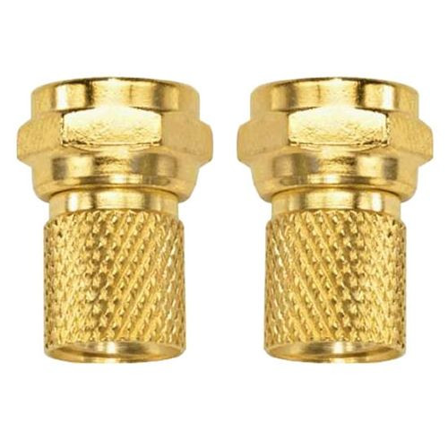 Philips RG6 F-Type Twist-On Connector Gold Plated 12 Lot Pack PH61028 Digital Video Signal Component Coaxial Cable Tool Less Plug RG-6 Connectors, Part # PH-61028