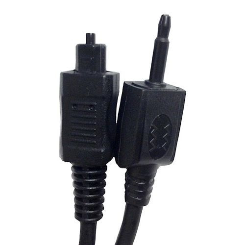 Steren 260-103 3' FT Toslink to Mini Plug Male Cable Optical Digital A/V Premium Audio Cable Dolby DTS Connection TV Component Output / Input Hook-Up Jacks, Part # 260103