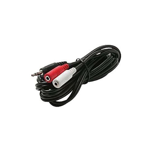 Steren 255-043 6' FT 2 3.5mm Stereo Female Jacks Y Cable Adapter 1 3.5mm Stereo Plug Male Adapter Shielded 3.5 mm Stereo Audio Splitter Cable Signal Separating Shielded Push-In Component Jack Plug Connector, Part # 255043