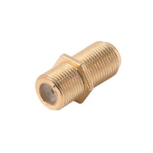 Eagle Gold F to F Coupler Female to Female Coaxial Connection 1 Pack Barrel Splice Inline Connector Single Adapter Joiner In-line Coaxial Plug Double Female In Line AV Signal Component Connect