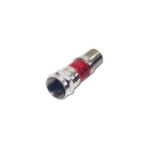 Steren 201-420 20 dB Attenuator Pad DC Block F-Type 75 Ohm Female to Male Inline Fixed 5 - 1750 MHz 22 Gauge Spring Steel Nickle Plated In-Line Coupler Connector 1 Pack