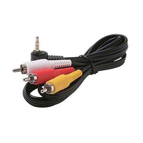 Steren 255-219 6 FT 3.5 mm Male to 3 RCA Male Cable Stereo Audio Video Camcorder Shielded Triple RCA Male Cable to 3.5 mm Male Plug Connector Hook-Up Extension, Part # 255219