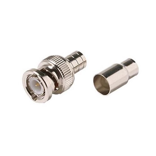 Steren 200-131 BNC Connector Male RG59 Coaxial 2-Piece Plug Commercial Grade Coaxial Male Plug Adapter Crimp-On BNC Connector RG-59 Standard Converter, RF Digital Commercial Audio Video Coax Component, Part # 200131