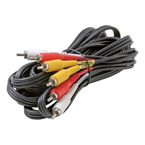 Eagle 8 FT 3 Male RCA Cable Stereo Composite Dubbing Video Audio Stereo Red White Yellow Shielded Digital Signal DVD VCR Hook-Up Jumper with Plug Connectors