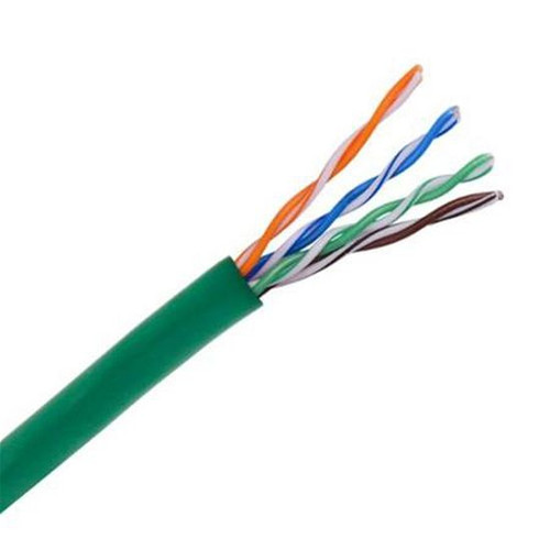 Steren 13911 1000' FT CAT5E Solid Copper Cable 350 MHz Green UL 4 Twisted Pair Pull Box Riser Rated 24 AWG CAT-5E High Speed Ethernet Computer Data Transfer Telephone Network Line