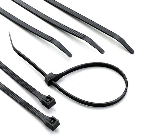 Steren 400-806BK 6" Inch Cable Ties Black 100 Pack Zip Nylon Self-Locking Cable Wire Ties Quick Bundle Easy Lock Straps Telephone Cat 5e Data Line Organizer