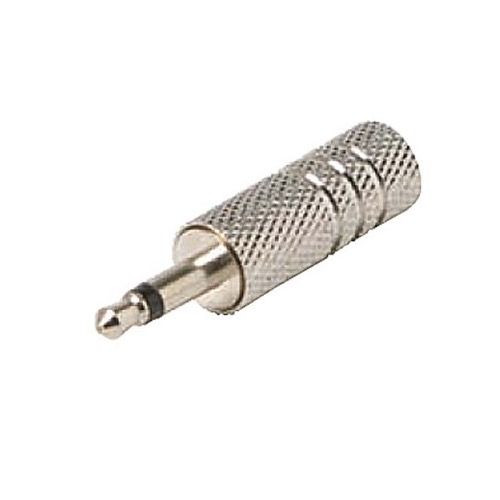 Steren 250-145 3.5mm Plug Connector Mono Metal Nickel Plate Sleeve Solder Terminal Audio Video Jack Plug Connector Solder Type 3.5 mm Mono Adapter A/V Signal Connector Plug, Part # 250145