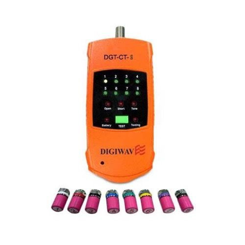 Signalcat DGT-CT-08 Coaxial Cable Mapper 8 Way CATV Tester Multi-Run Signal Beeper Satellite Security LED Powered Coaxial Cable Run Finder / Locator Set-Up, Includes 8 Serial Number Terminators, Part # DGTCT-08