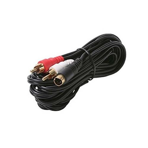 Steren 206-295 6' FT S-Video VHS RCA Stereo Audio Cable with Gold Plated Ends Digital Audio Video Cable TV Connection Cord Premium Output Input Hook-Up Jacks, Part # 206295