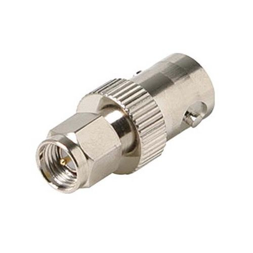 Steren 200-870 BNC Female to SMA Plug Male Plug Adapter Commercial Grade Nickel Plated Brass with Gold Plated Contacts and Teflon Insulator Grade Plug Adapter Connector