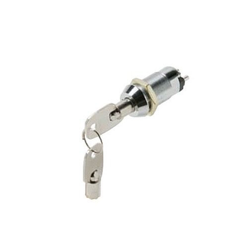 Steren 450-409 Security Switch Keylock Tubular 4 Amp 125 VAC On/Off with 2 Keys Round Solder Pot 3/4" Mounting Hole Security Brass Silver Contacts 2 Keys Included Precision Machined Construction, Part # 450409