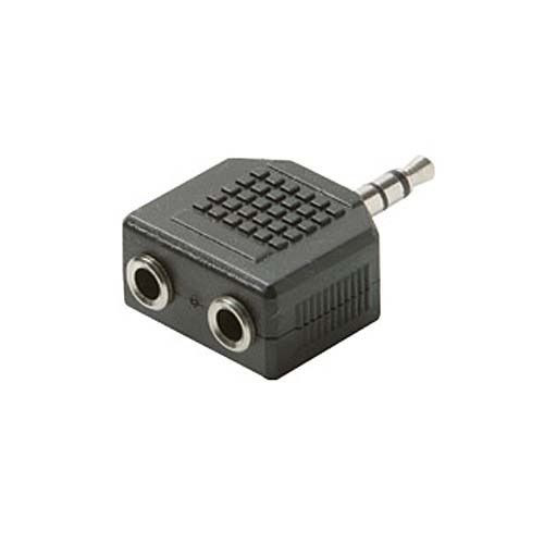 Steren 251-130-10 Dual 3.5mm Stereo Audio Jack to One 3.5mm Plug Y Adapter 10 Pack Splitter Connector Dual Output from Single Input Source Headphone Audio Jack Signal MP3 Plug Connector, Part # 251130-10
