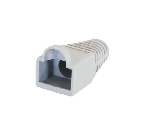 Eagle RJ45 Strain Relief Snagless Boot Gray Slide-On RJ-45 Boot Connector Covers, Round UTP Cable Snag-Less Boot Covers for Strain Relief and Plug Tab Protection, Sold as Singles, Part # AC080G