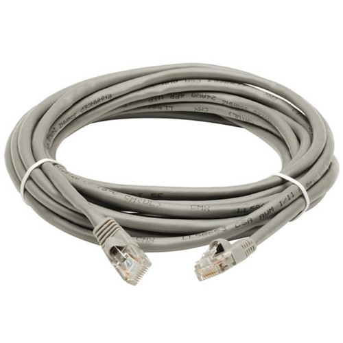 Steren 308-914GY 14' FT CAT 6 Gray Patch Cord 24 AWG Copper Network Cable RJ45 Plug Each End UTP Booted Snagless 550 MHz High Performance Data Fast Media CAT6 RJ-45 Category 6 High Speed Ethernet Data Computer Gaming Jumper, Part # 308914-GY