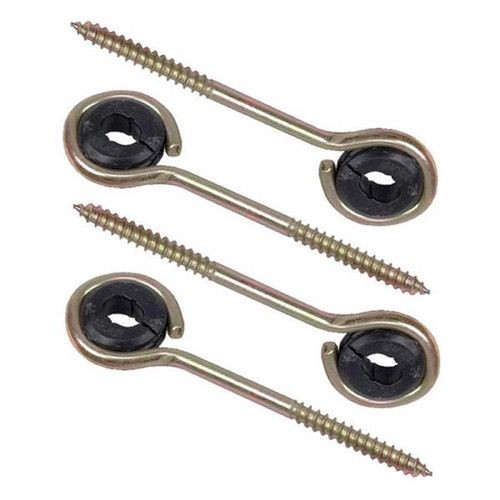 Eagle Coaxial Screw Standout Standoff Cable Downlead 4 Pack Wood Screw Standout Coaxial Cable Downlead Standoff Antenna Support 3 1/2" Gold Standoffs Fastener Protector for Outdoor Off-Air Signal Wire
