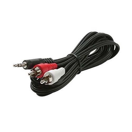 Eagle 6 FT 3.5mm Stereo Male To 2 RCA Male Cable for Ipod Stereo Shielded Y Adapter Plug to 3.5 mm Male Audio Splitter Cable Signal Separating Jack Plug Connector