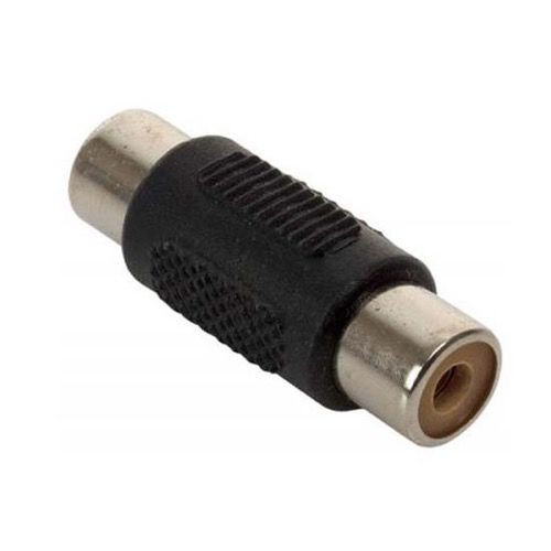 Steren 251-115 RCA Female Coupler Composite Video Adapter Nickel Plate Cable Jack to  Jack Female to Female Combines Two RCA Cables Adapter Jack Double In-Line Splice 1 Pack, Part # 251115