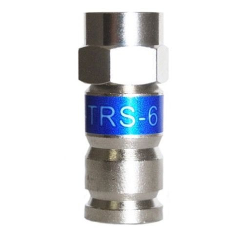 Channel Master PCT TRS 6L RG6 Compression Connector Dish Approved New and Improved Connector Coaxial F-Type TRS with O-Ring Weather Tight Seal RG-6 Commercial Grade, Sold as Singles, Part # PCTTRS6L