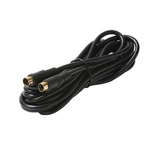 Steren 255-211 100' FT S-Video VHS to S-Video Cable with Gold Plated Din Each Ends Shielded Digital Video Cable TV Connection Cord Premium Output Input Hook-Up Jacks, Part # 255211