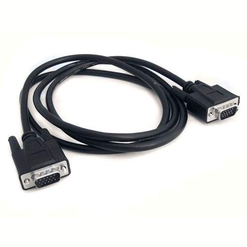 Steren 253-303BK 3' FT VGA SVGA Cable HD15 Male to Male Black Monitor 0.7 Inch 15 Pin VGA to VGA Data Transfer Interconnect Computer Cable, Part # 253303-BK