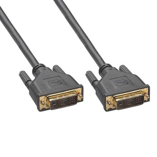 Steren 506-912 12' FT DVI-D Digital Interface Cable Black Single Link Male To Male 1080p HDTV 18 Pin 24K Gold Plate 24 AWG Triple Layer Shielding Dual Oxygen Free Copper, Part # 506912