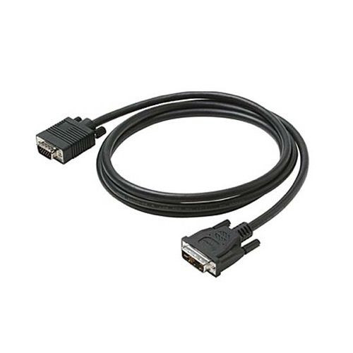 Steren 516-706BK 6' FT DVI Analog Male to VGA Digital HD15M Adapter Cable 15 24K Gold Plated Contacts Premium Resolution PVC Jacket, Part # 516706-BK