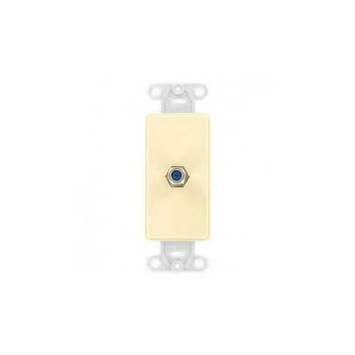 Leviton 40649A Almond Decora Style RJ11 Insert Face Flush Mount Nylon Telephone DSL Satellite Communication Signal Connection Insert for Decora Opening Covers, Part # 40649-A