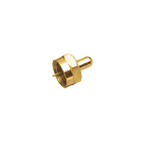 Eagle 75 Ohm Terminator Cap F Connector Gold Brass 5% 1/2 Watt VHF UHF FM Male Coaxial End Cap Digital TV Audio Video Signal Line Connector Impedance Match Plug, Component Adapter, Single Pack