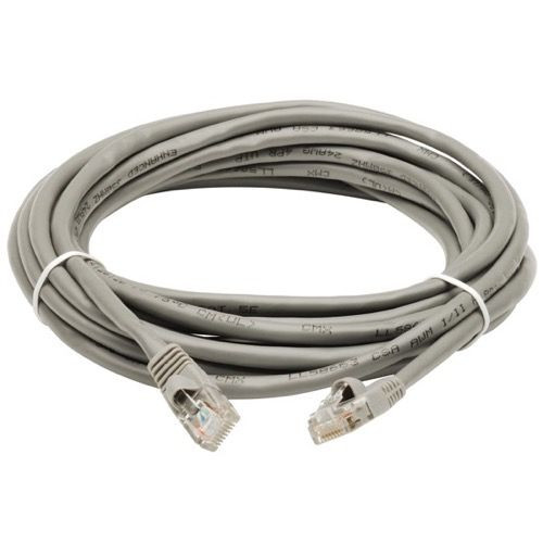 Steren 308-925 25' FT CAT6 Patch Cord Cable Gray RJ45 24 AWG Copper Male Snagless UTP Network Booted High Performance Data Fast Media 550 MHz CAT6 RJ-45 Category 6 High Speed Ethernet Data Computer Gaming Jumper, Part # 308925