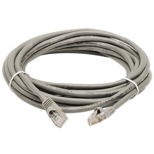 Eagle 25' FT CAT6 Patch Cord Cable Gray RJ45 24 AWG Copper Male Snagless UTP Network Booted High Performance Data Fast Media 550 MHz CAT6 RJ-45 Category 6 High Speed Ethernet Data Computer Gaming Jumper