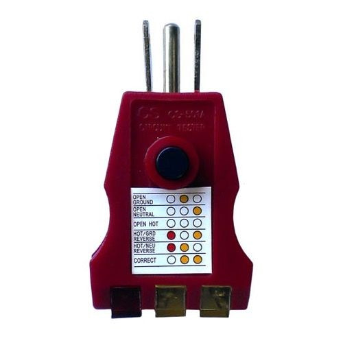 Triplett 9610 Plug Recepticle Tester GFCI Ground Fault Circuit Interupter Plug-Bug2 Electrical Receptacles Circuit Outlet Tester Indicates Faults Wiring Analyzer Standard and GFCI 3-Prong Outlets for Proper Wiring