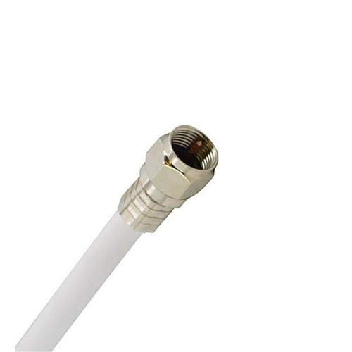 Steren 208-450WH 150 FT RG6 Coaxial Cable White 3 GHz 75 Ohm with Brass F-Connector Weatherproof O-Ring Silicon Sealed Satellite RG-6 Coax Cable Digital TV Signal Distribution Line Video Jumper, Part # 208450-WH