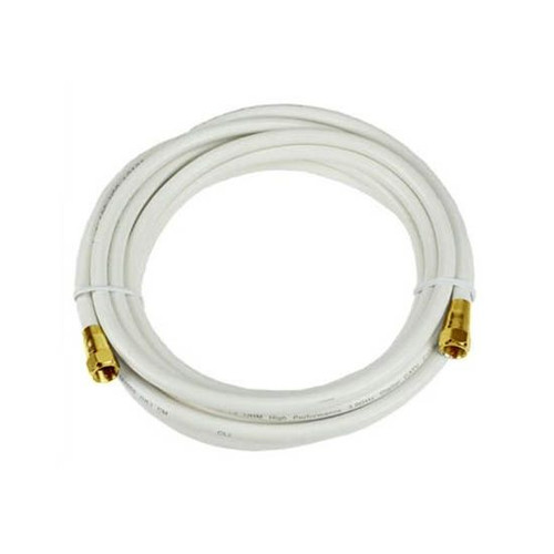 Steren 215-403WH 3 FT RG6 Coaxial Cable White with Gold F-Connector Each End 75 Ohm 3 GHz RG-6 RG6 Coax Cable Digital Satellite Dish TV Signal Distribution Line Video Jumper, Part # 215403-WH