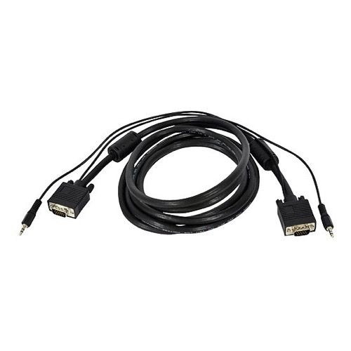 Eagle 3' FT Monitor Cable With 3.5mm Audio Stereo Cable VGA HD15 PC Laptop Shielded Video Monitor Cable Male Mini Phone Data Transfer Interconnect Computer Cable