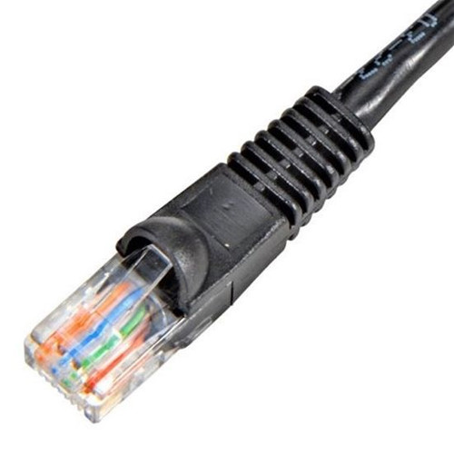 Eagle 3' FT CAT5e Cable Black Patch Cord RJ45 Snagless UTP Booted 350 MHz Ethernet Network Molded 24 AWG Copper Stranded Male to Male RJ-45 Enhanced Category 5e High Speed Ethernet Data Computer Gaming Jumper
