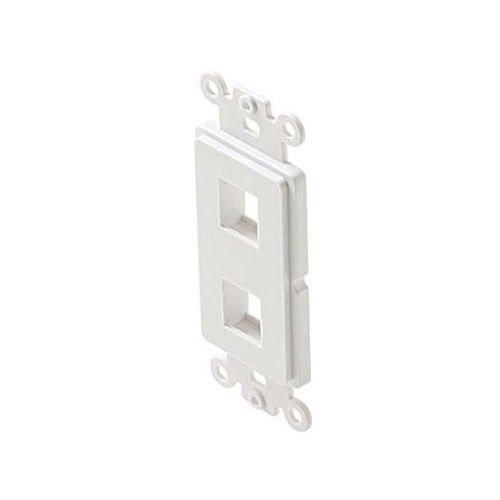 Eagle Decora Type 2 Port Keystone Insert White ABS Plastic Easy Data Junction Component Snap-In Cavity Socket Decorator