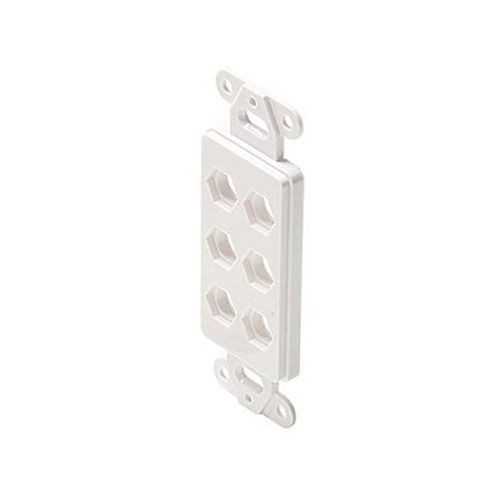 Eagle 6 Socket Decora Cavity Barrel Insert White Round Decorator Style White ABS Plastic Audio Video Custom Hex Barrel Insert Holder