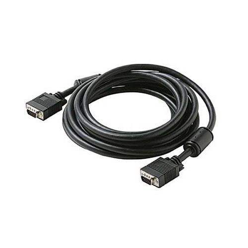 Eagle 50' FT VGA Cable 15 Pin HD HD15 Male to Male SVGA Cable HD15 Male to Male Black Monitor With Ferrite 0.7 Inch 15 Pin Commercial Grade VGA to VGA Data Transfer Interconnect Computer Cable