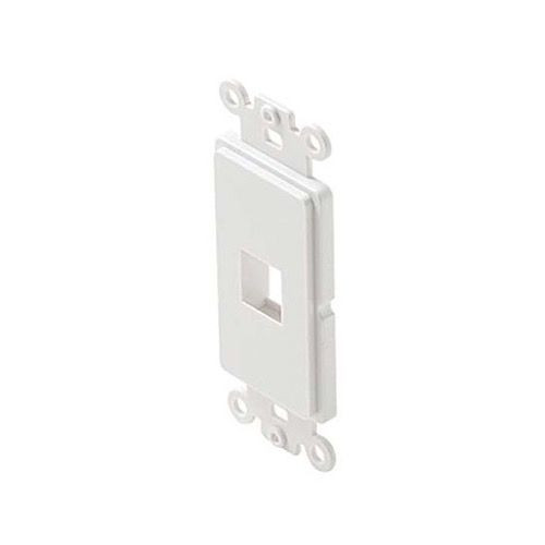 Steren 310-851WH ! Cavity Decorator Style Keystone Insert White Modular White 1 Port ABS Plastic White Easy Data Junction Component Snap-In Steren Insert, Part # 310851-WH