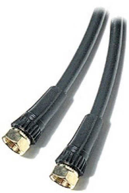Eagle 25 FT RG6 Coaxial Cable Black with Gold F Connector for Antenna Satellite F Connectors Installed Dish Digital Video Signal Cable, Black or Gray