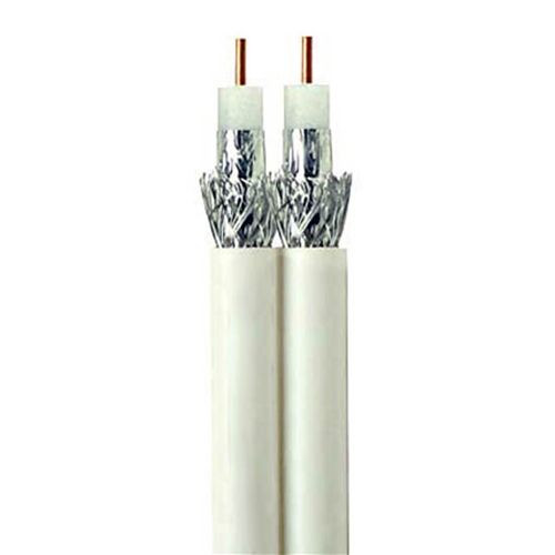 Steren 200-948WH Dual RG6 Coaxial Cable 500' FT White 3GHz CCS 18 AWG UL Dual Coaxial Cable Wire HDTV Satellite Center 60% Braid Dual RG-6 Copper Clad, Part # 200948-WH