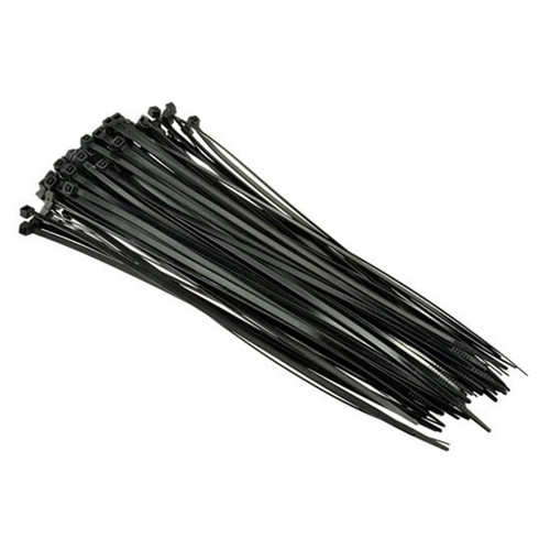 Eagle 10" Inch Cable Ties Black 50 Lbs 100 Pack Tie Nylon Self-Locking Wraps Quick Wire Bundle Easy Lock Straps Audio Video Coax Satellite Dish Telephone Data Line Organizer