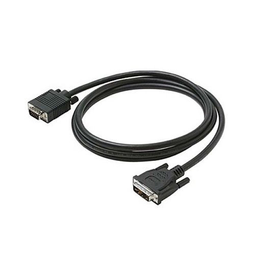 Steren 516-710BK 10' FT DVI to VGA Cable HD-15 Male SVGA Analog Digital HD15M Adapter Cable 15 24K Gold Plated Contacts Premium Resolution PVC Jacket, Part # 516710-BK