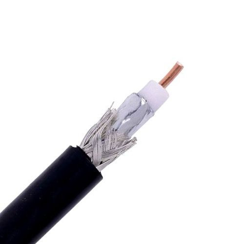 Steren 200-920BK RG58 Coaxial Cable Black 75 Ohm 20 AWG CCS Conductor Foil Shield Braid Coaxial Cable MATV RF Signal Black Copper Clad Steel Antenna Digital HDTV Signal Line, Part # 200920-BK, Sold By The Foot